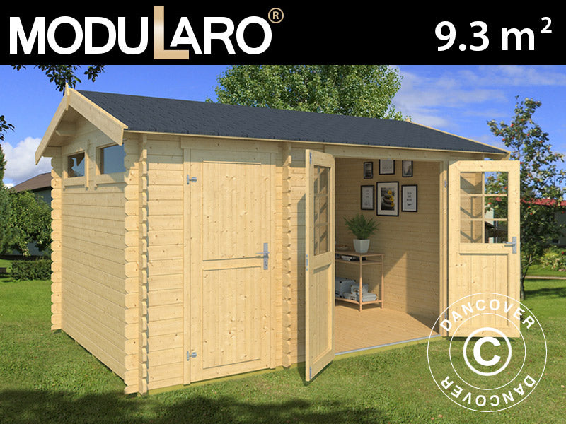 Wooden Shed Narva 3.8x2.5x2.39 m, 28 mm, 9.3 m², Natural