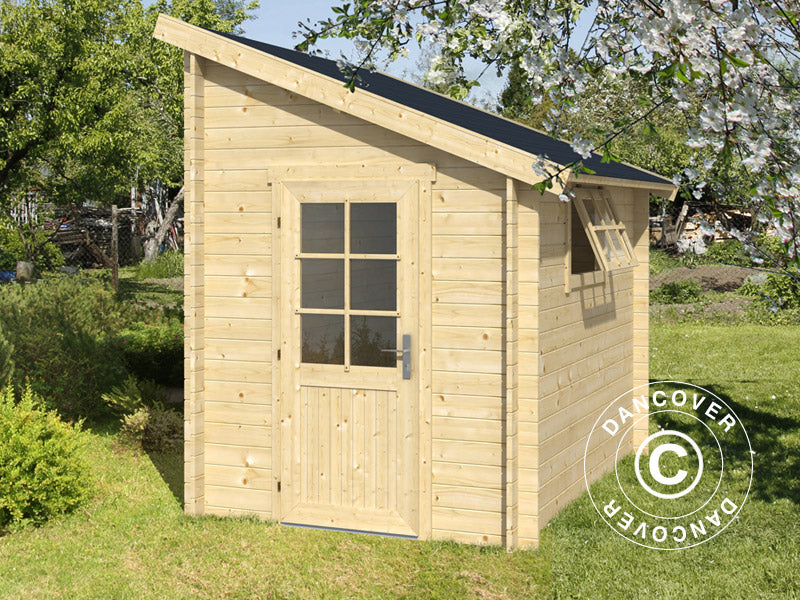 Puidust lean-to aiakuur Vanda 1,8x2,75x2,68m, 28mm, 4,7m², Naturaalne