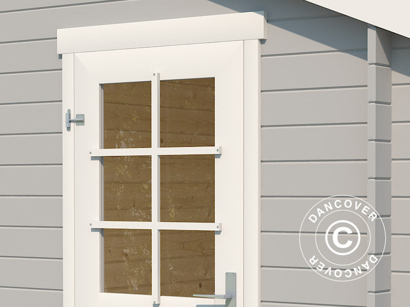 Wooden Lean-to Shed Vanda 1.8x2.75x2.68 m, 28 mm, 4.7 m², Light Grey