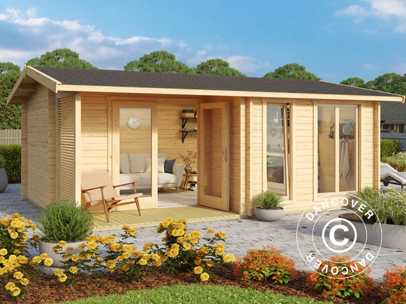 Medinis namelis Talsi 5,2x3,7x2,51m, 44mm, Natūrali