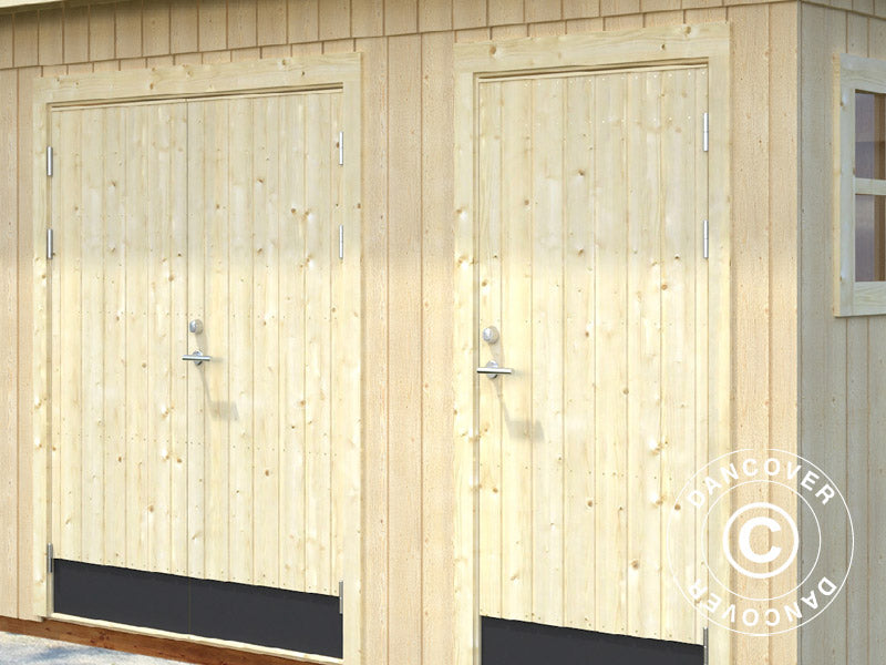 Medinis namelis su grindimis, 3,44x2,21x2,49m, 6,6m², Natūrali