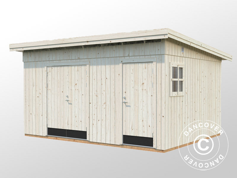 Koka šķūnis ar grīdu, 4,52x3,3x2,59m, 13,5m², Dabīgs