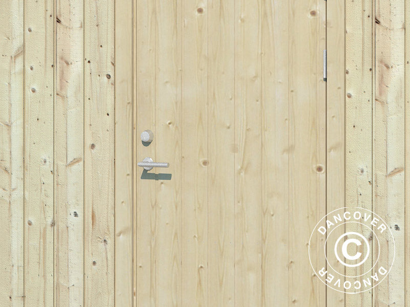 Holzschuppen mit Bodenbelag, 5,61x3,3x2,59m, 16,9m², Natur