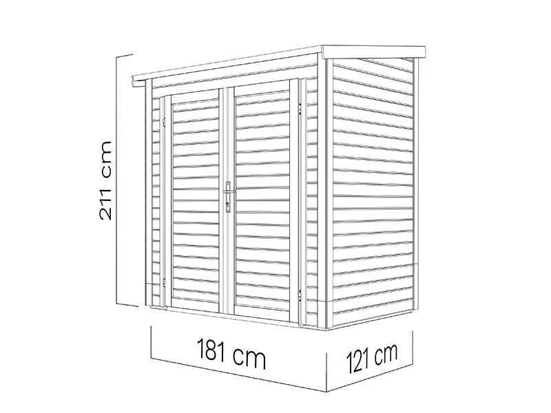 Wooden Shed, Bertilo Timmo 1, 1.81x1.21x2.11 m, 2.19 m²