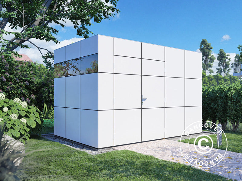 Wooden Shed, Bertilo HPL 2, 3.45x2.28x2.3 m, 7.86 m², Anthracite/White