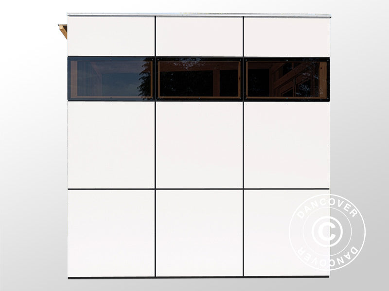 Wooden Shed, Bertilo HPL 2, 3.45x2.28x2.3 m, 7.86 m², Anthracite/White