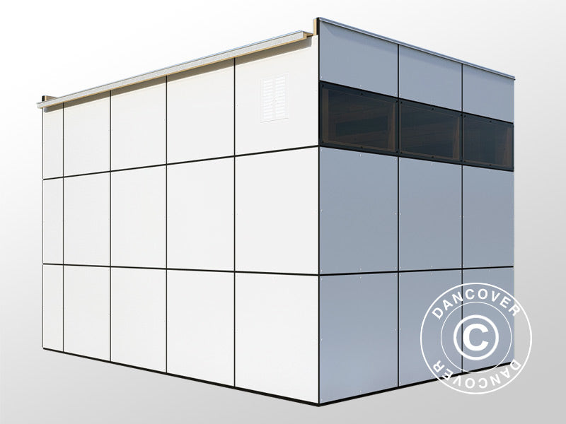 Wooden Shed, Bertilo HPL 2, 3.45x2.28x2.3 m, 7.86 m², Anthracite/White