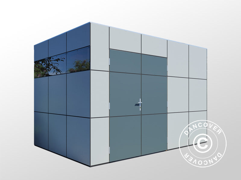 Wooden Shed, Bertilo HPL 2, 3.45x2.28x2.3 m, 7.86 m², Anthracite/Grey