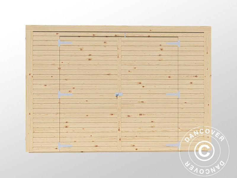 Puinen pyörävaja, Bertilo Box Bike, 2,07x1,03x1,43m, 2,1m², Luonnonväri