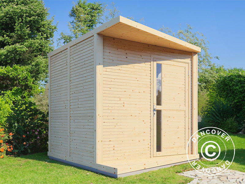 Casetta da giardino in legno, Bertilo Concept, 2,34x2,97x2,27m, 7m², Naturale