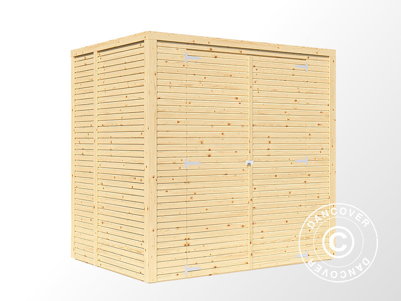 Wooden shed, Bertilo Cubico 2, 2.07x1.57x2.08 m, 3.2 m², Natural