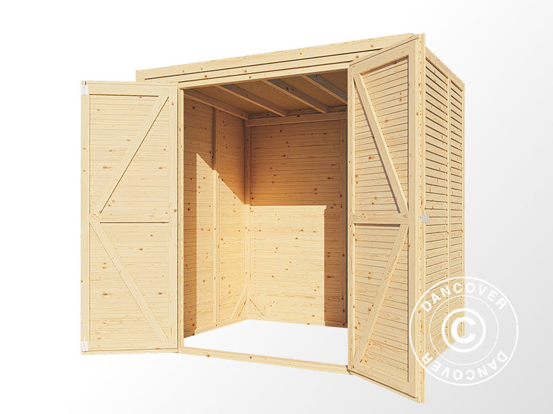 Holzschuppen, Bertilo Cubico 2, 2,07x1,57x2,08m, 3,2m², Natur