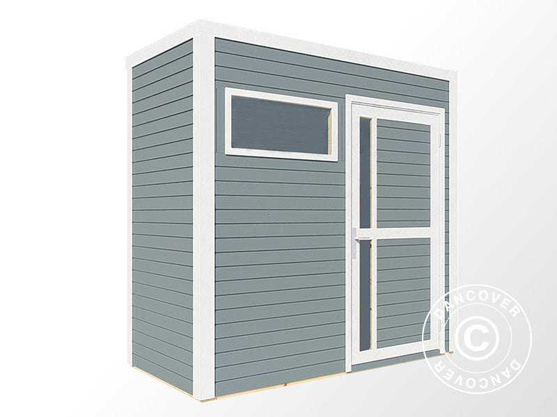Wooden shed, Bertilo Cubus 1, 2.34x1.15x2.32 m, 2.7 m², Grey