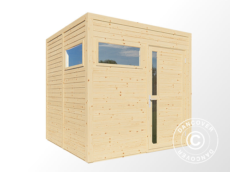 Wooden shed, Bertilo Cubus 2, 2.26x2.34x2.32 m, 5.3 m², Natural