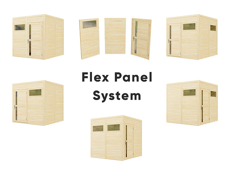 Wooden shed, Bertilo Cubus 2, 2.26x2.34x2.32 m, 5.3 m², Natural