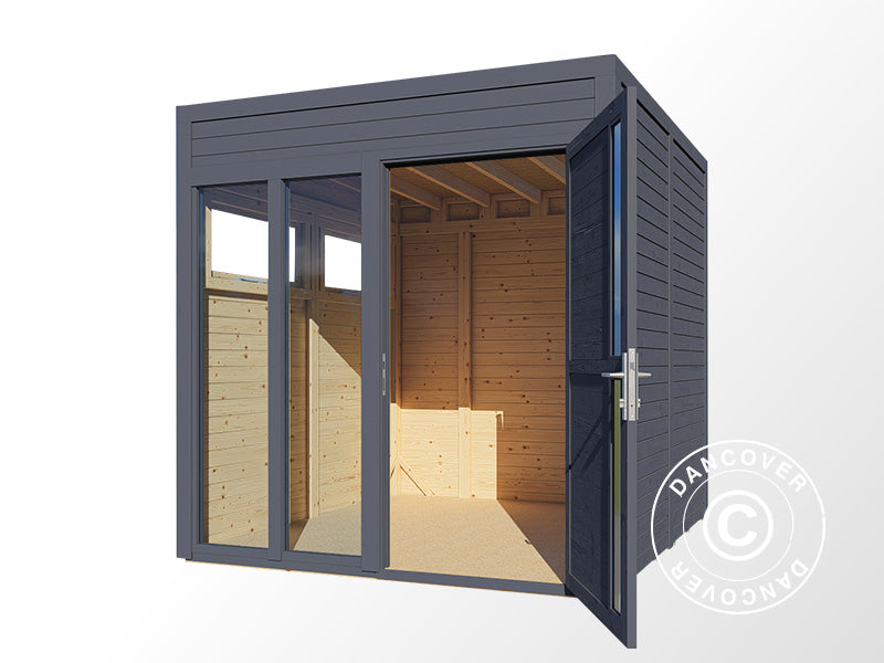 Wooden cabin, Bertilo Cubus 2O, 2.26x2.34x2.32 m, Anthracite