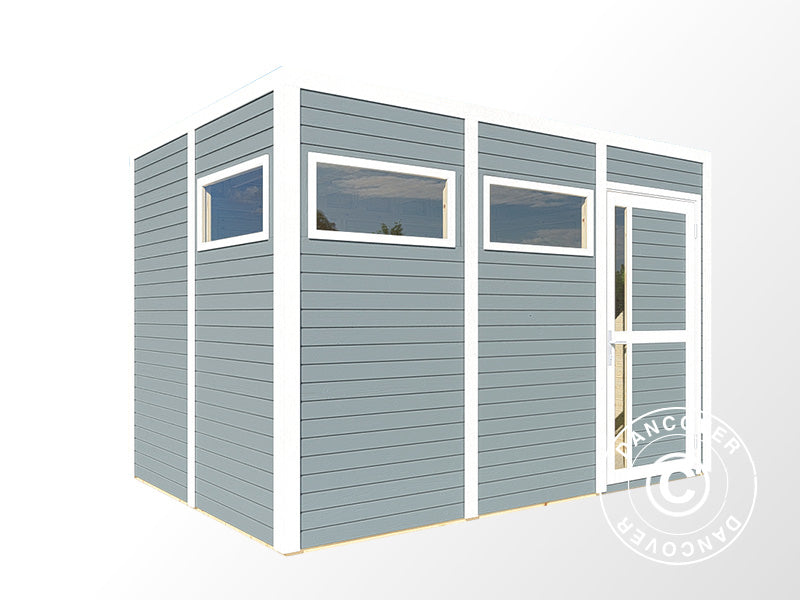 Wooden shed, Bertilo Cubus 3, 3.37x2.34x2.32 m, 7.9 m², Grey
