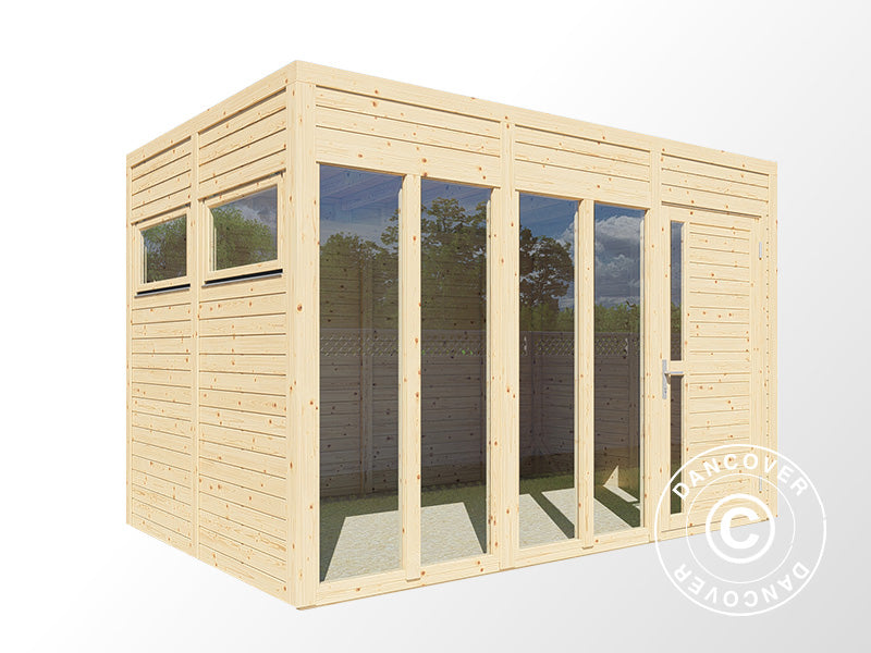 Gartenhaus, Bertilo Cubus 3O, 3,37x2,34x2,32m, Natur