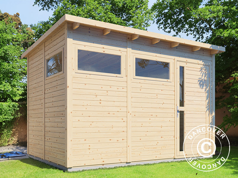 Casetta in legno, Bertilo Pentus 3, 3,37x2,34x2,33m, 7,65m², Naturale