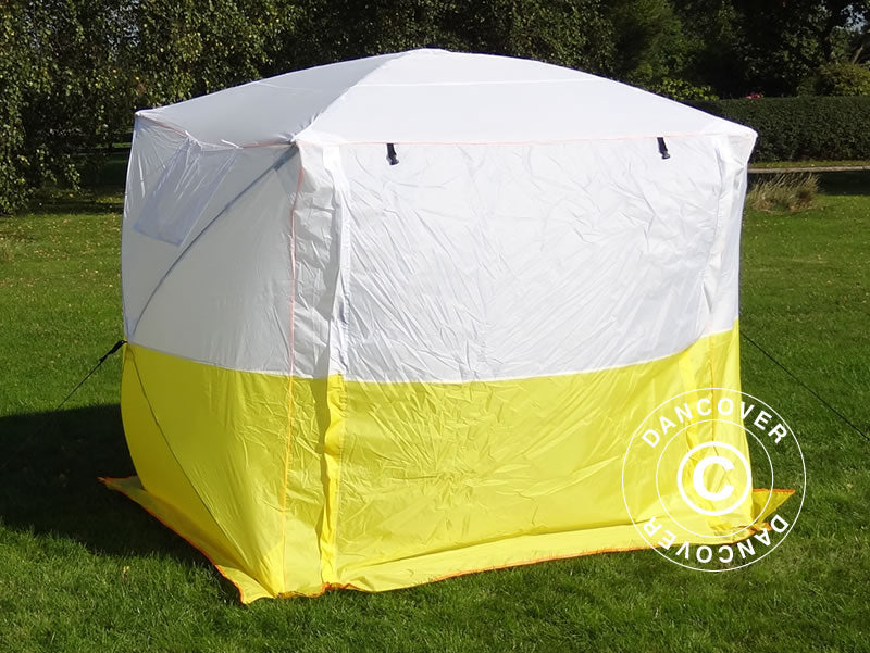 Töötelk, FleXshelter PRO+, 2,5x2,5x2m, PVC, Tuldtõkestav, Kollan/Valge