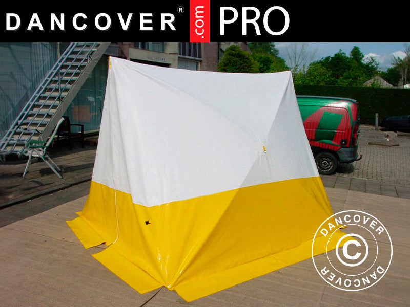 Tenda de trabalho, FleXshelter PRO, Type PZ, 1,7x1,8x1,65m, Branco/amarelo