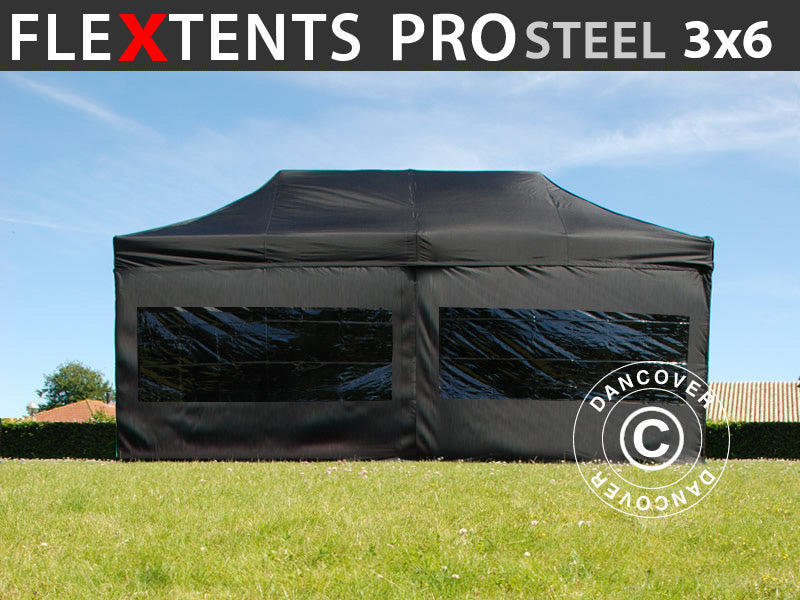 Flext. Pro Steel 3x6m Black Top+Frame+SWK YU+GL
