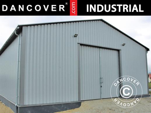 Industrielle Lagerhalle Steel 12x25x5 06m Mit Schiebetor Metall