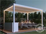 Tira de luces LED para cenador de pérgola San Pablo 3x3m, 4 unidades, Blanco cálido