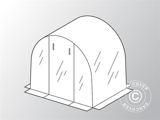 Cobertura para estufa túnel GH16000, 2x1,5x1,75m, PVC, Transparente