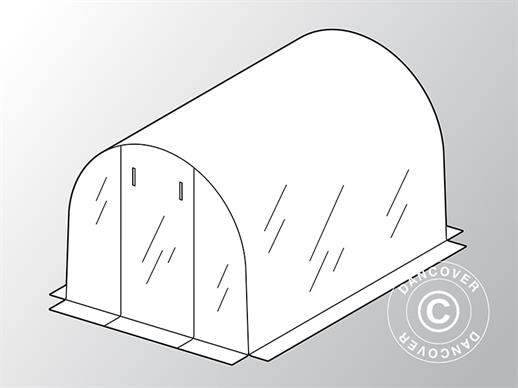 Housse pour serre tunnel GH16010, 2x3x1,75m, PVC, Transparent