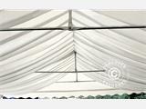 Griestu dekora un balstu aizskaru paka, 4x10m pasākumu teltij, Balts
