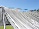 Griestu dekora un balstu aizskaru paka, 5x12m pasākumu teltij, Balts