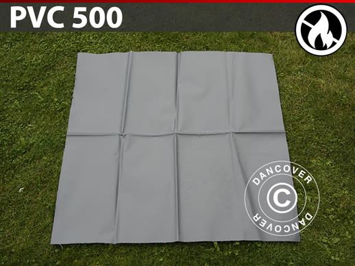 Łatka naprawcza PCV do trudnopalnych namiotów magazynowych, 500g/m², 1x1m, szara

