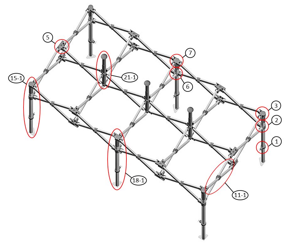 Tente pliante FleXtents Xtreme 50 avec impression numérique, 4x8m