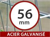 Serre polycarbonate TITAN Arch 280, 18m², 3x6m, Argent