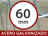 Invernadero de policarbonato TITAN Arch 60, 12m², 3x4m, Plateado