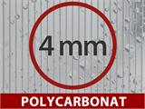 Polycarbonat-Gewächshaus Erweiterung, TITAN Arch 280, 6m², 3x2m, Silber