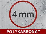 Drivhus polykarbonat Balance 11,1m², Palram/Canopia, 3,04x3,66x2,57m, Sølv