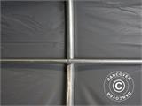 Tenda de armazenagem PRO 6x12x3,7m PVC c/painel de cobertura de teto, Cinza
