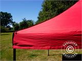 Vouwtent/Easy up tent FleXtents Basic v.2, 4x4m Rood