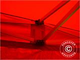 Carpa plegable FleXtents PRO 3x3m Rojo, Incl. 4 lados