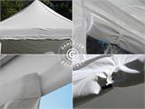 Tente Pliante FleXtents PRO Steel 4x6m Blanc, avec 8 rideaux décoratifs