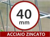 Serra in policarbonato, Strong NOVA 36m², 6x6m, Argento