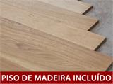 Abrigo de madeira c/ saliência, Bertilo Amrum 3 Plus, 3,86x1,8x2,1m