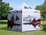 Pop up gazebo FleXtents Xtreme 50 with full digital print, 3x3 m, incl. 4 sidewalls