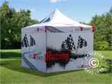 Faltzelt FleXtents Xtreme 50 mit vollflächigem Digitaldruck, 3x3m, mit 4 Seitenwänden