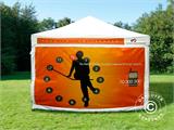 Carpa plegable  FleXtents Xtreme 50 con impresión digital completa, 4x4m, incluye 4 muros laterales