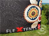 Carpa plegable  FleXtents Xtreme 50 con impresión digital completa, 4x8m, incluye 4 muros laterales