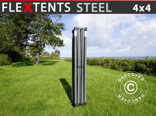 Estructura de acero para carpa automática FleXtents Steel 4x4m, 40mm