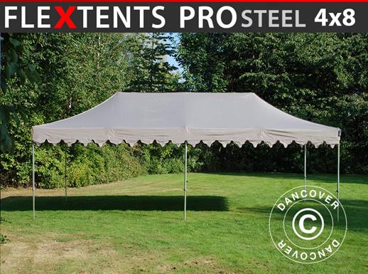 Vouwtent/Easy up tent FleXtents PRO Steel "Morocco" 4x8m Latte